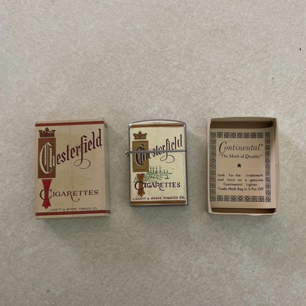 Vintage Chesterfield Lighter Liggett & Myers Tobacco Co - Japan